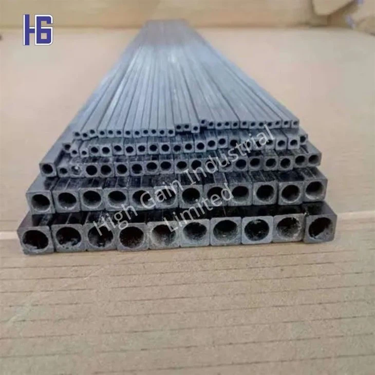 Carbon Fiber Pultruded Tubes With Square Outside And Round Inside